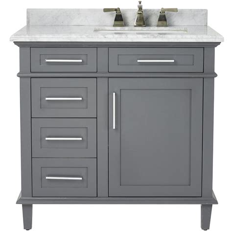 home depot grey vanity|36 grey bathroom vanities clearance.